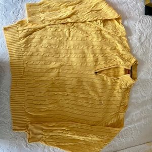 Mens XL yellow izod sweater